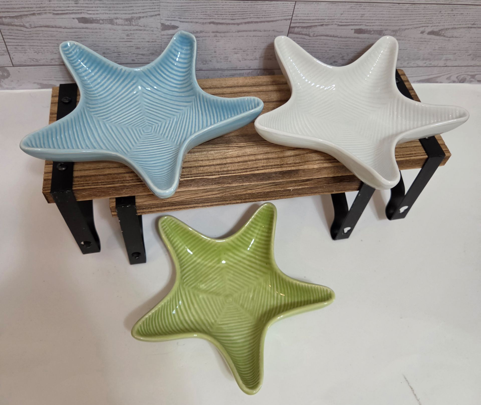 Set of 3 Andrea by Sadek starfish dishes,