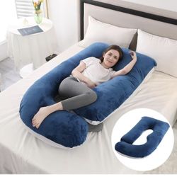 NEW !! Pregnancy Pillow U-Shape 🤰💤 – Full Body Support for Back, Legs & Belly, Dark Blue