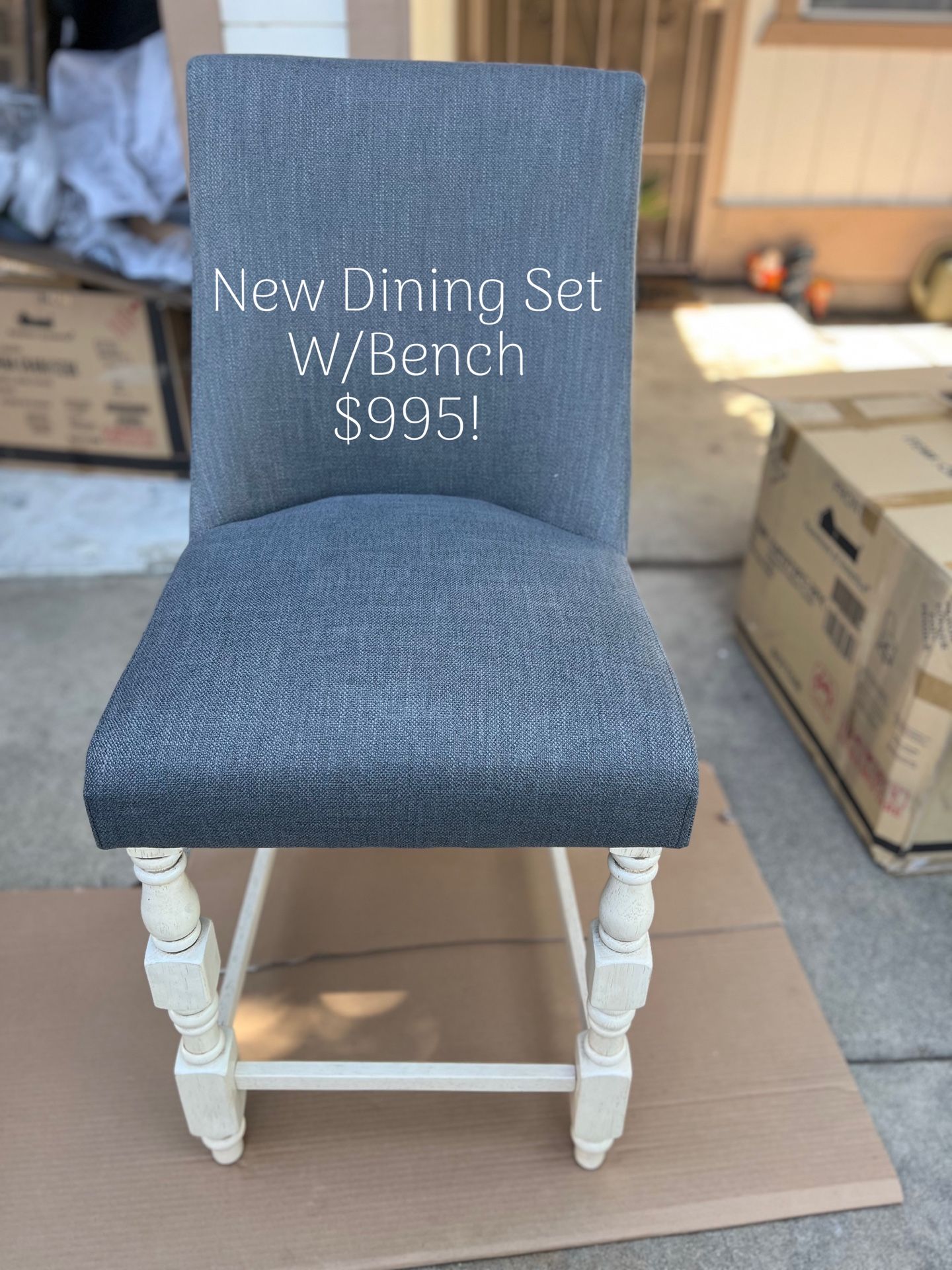 NEW DINING SET WITH BENCH!