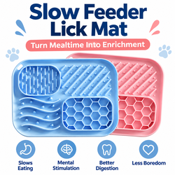 Slow Feeder Lick Mat for Dogs & Cats - Silicone