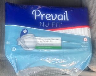 Prevail Nu-Fit Adult Briefs ( size Medium 32” 44” waist)