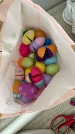 Easter eggs plastic