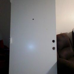 STEVENS AND SONS 36in by 79 in steel door Element opaque single or double inswing or outswing used $50 Make offer