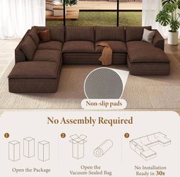 Bonelessee Cloud Oversized Couch- Dark Brown