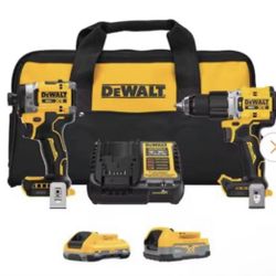 Dewalt 20V XR Lithium Ion Cordless 2-Tool Combo Kit With 4.0Ah And 1.7 Ah Batter