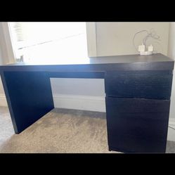 IKEA  Malm Desk Dark Wood 