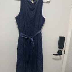 Navy Blue Plus Size Dress -2XL
