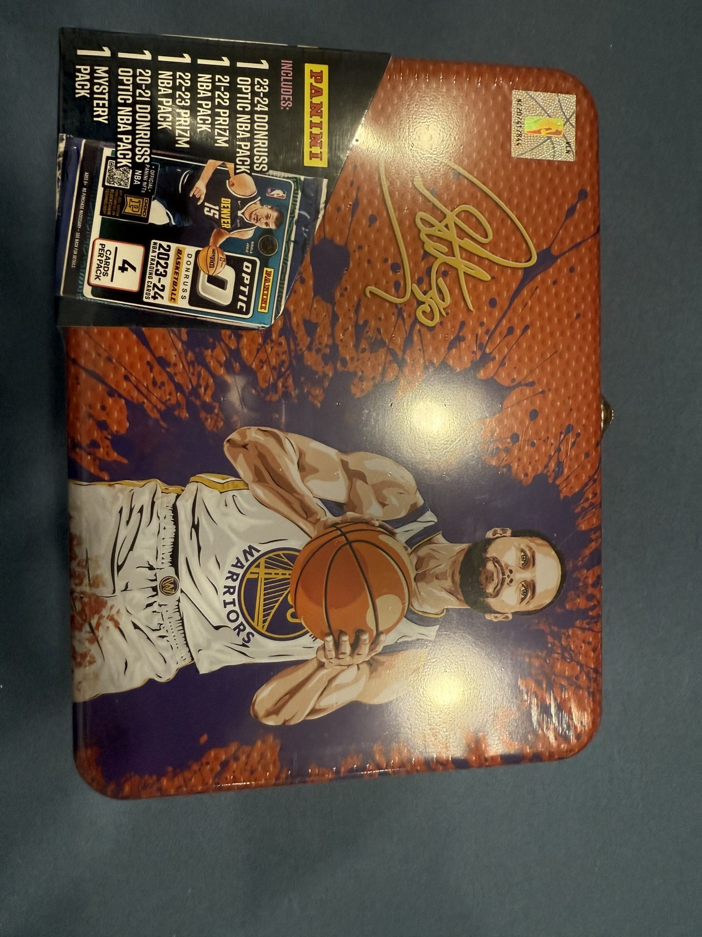 Panini NBA Basketball Stephen Curry Collector Lunch Box Tin
