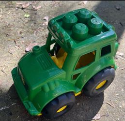 Toy trucks and pull cart