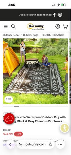large outdoor patio carpet