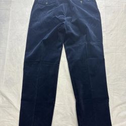 Polo Ralph Lauren Corduroy Chino Pants Classic Fit Flat Front Blue – Mens 34x32