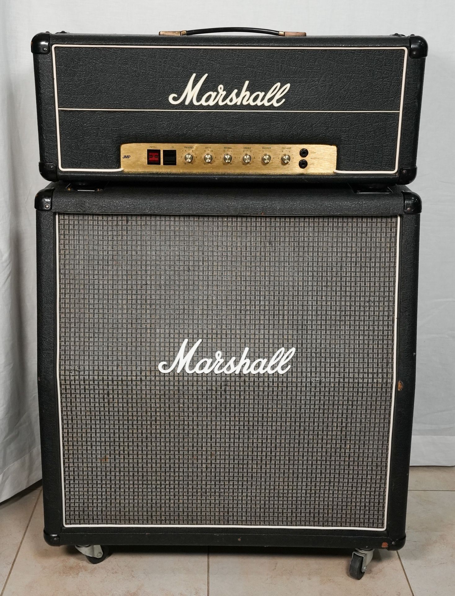 Marshall ’77 JMP 2204 with 4z12 Cabinet w/ Greenbacks – Very Good Condition