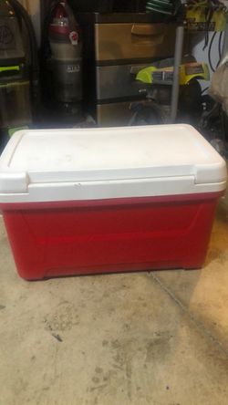 Red and White Hard Cooler