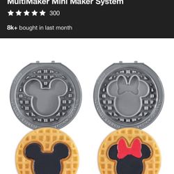 Mickey And Minnie Waffle Plates 