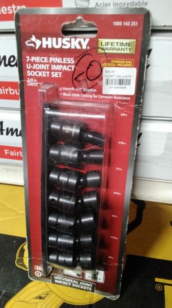 HUSKY 7 - PIECE PINLESS U - JOINT IMPACT SOCKET SET