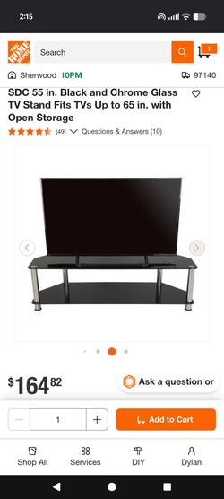 Glass tv stand with storage