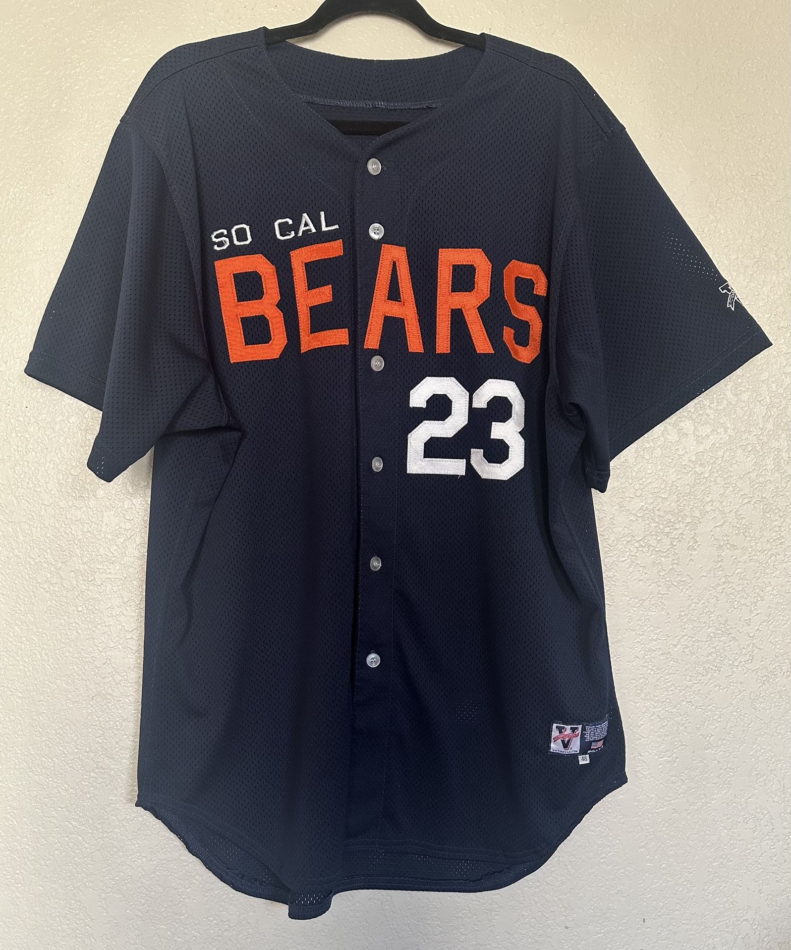 So Cal Bears Men's Blue Baseball Jersey #23 Size 48 T- Shirt Athletic Sport