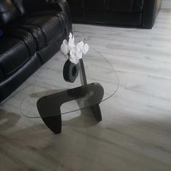 Coffee Table Black Glass Top [NEW]
