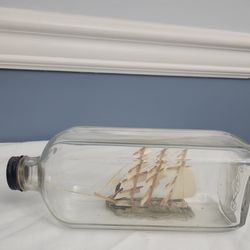 Vintage ship in a bottle