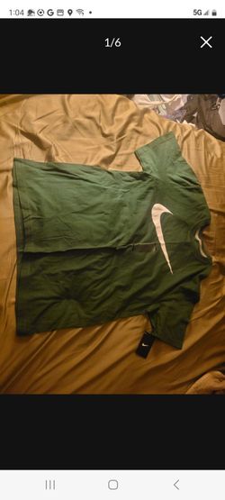Brand-New With Tag Men's Nike Swoosh Logo Short-Sleeve T-Shirt Size L Green