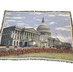Pure Country Weavers US House of Representatives Capitol Blanket Throw 72x54