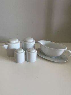 Dansk White Ceramic Tableware Set – 6 Pieces