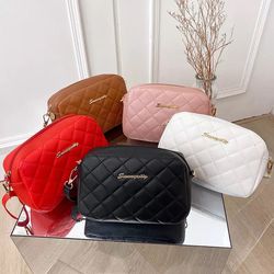  Bag For Women Trend Lingge Embroidery Camera Female Shoulder Bag Fashion Chain Ladies Crossbody Bags