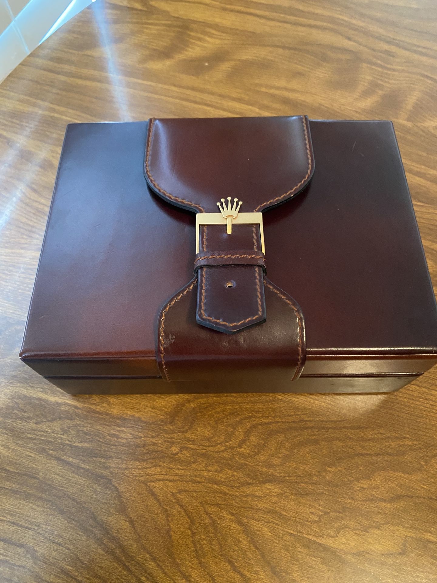 Vintage Swiss Montres Rolex President Leather Box W/ Buckle 71.00.04