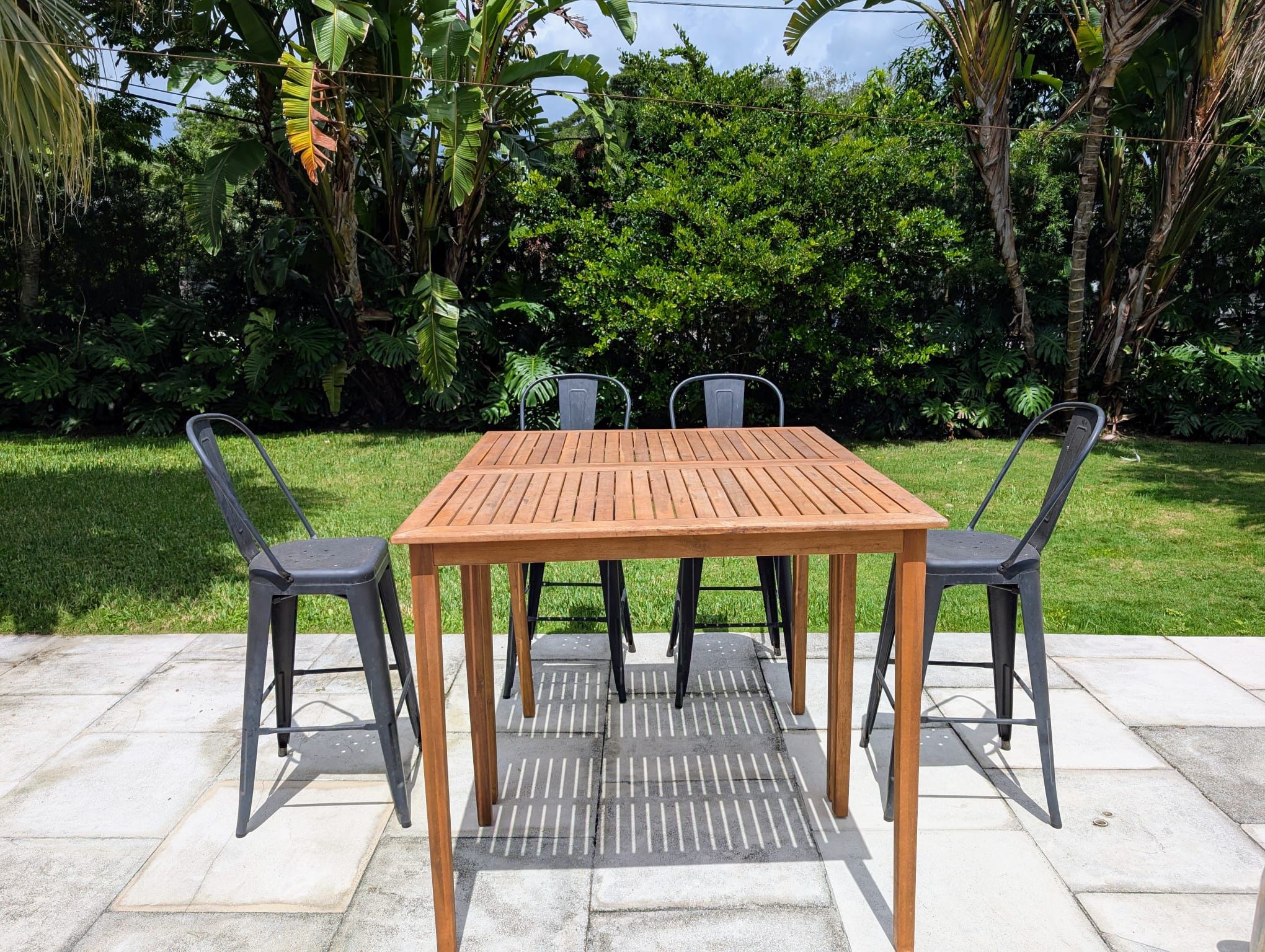 4 Exterior Metal High Chairs- Must Go