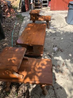 Coffee table and end tables