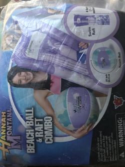 Beach ball and raft