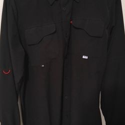 MAJA Black Button-Up Shirt (Size M)