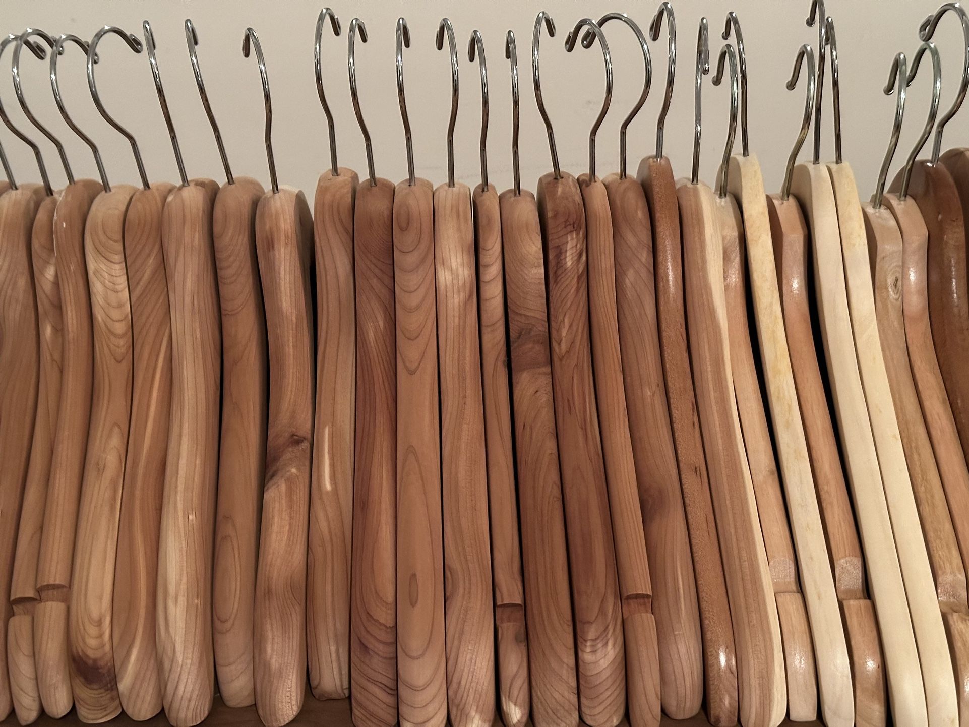 25 Cedar Wood Clothes Hangars! From Container Store