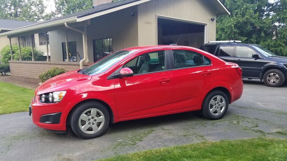 2015 Red Chevy Sonic (1 Owner, Brand New Tires!)