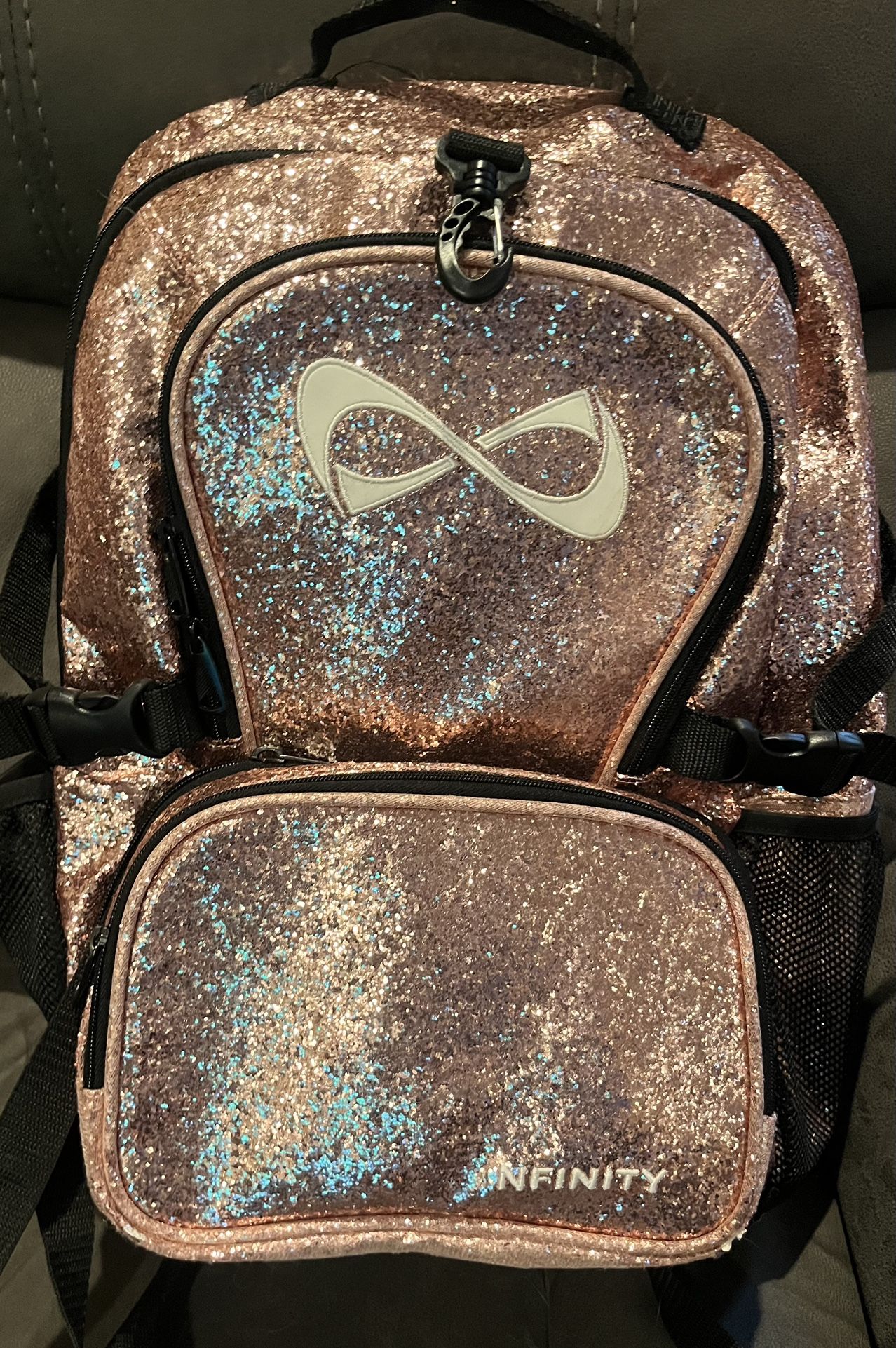 Infinity Rose Gold Glitter Backpack