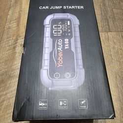 Car Battery Jump Starter 6000A Jump Box 45W Fast Charging (All Gas/12.0L Diesel) Portable Car Jump Starter Battery Pack, Car Battery Jumper - YA60