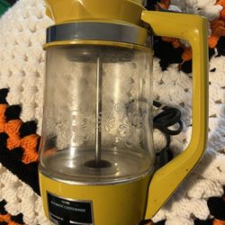 Vintage 1970’s Era Sears Vintage Glass W Flowers - Coffee Percolator