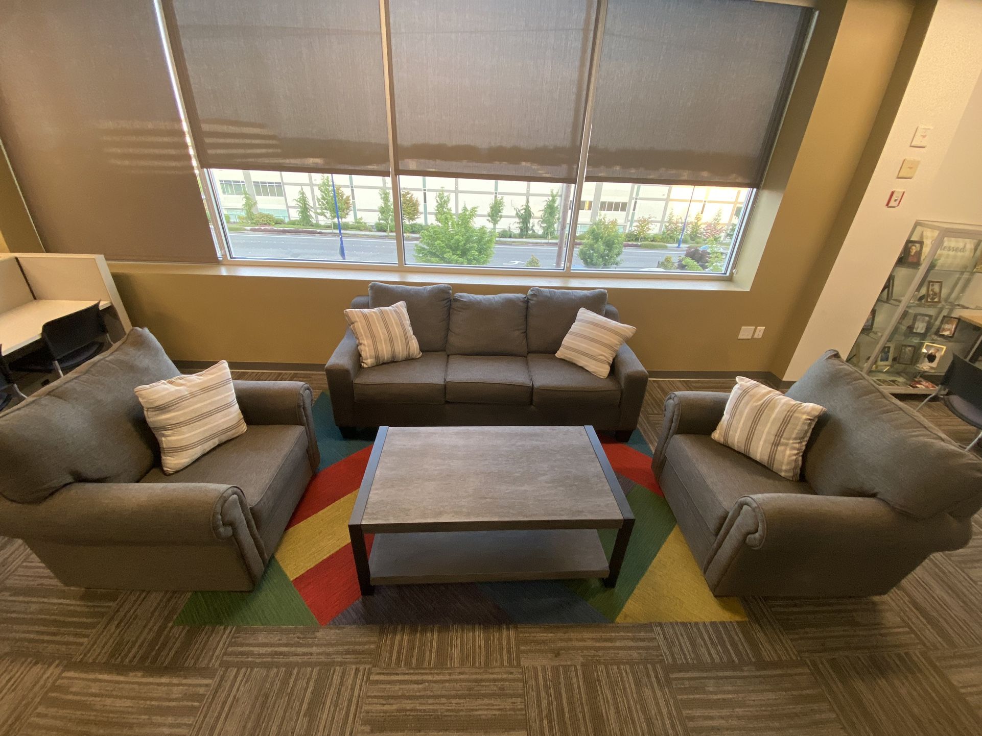 Three Piece Grey Couches