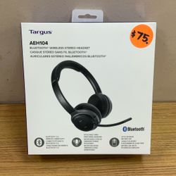TARGUS AEH104 BLUETOOTH WIRELESS STEREO HEADSET.
