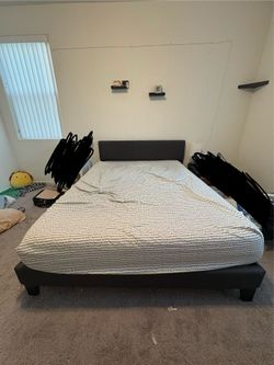 Queen Size Bed Frame with Headboard