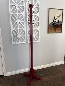 Wood coat rack