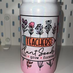 Teacher Custom Glass Cup