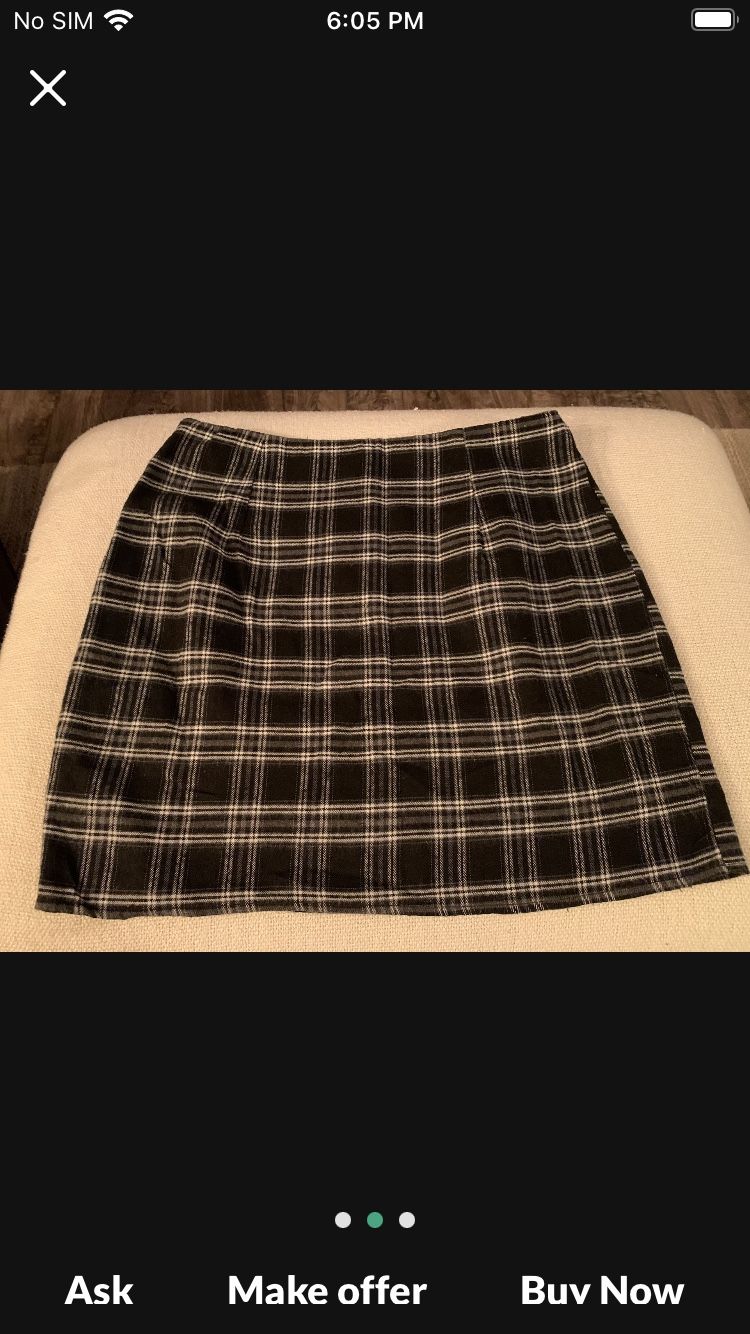 SHEIN Black and White A-Line Mini Skirt for Casual Wear