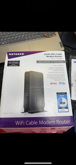 NETGEAR N300 WiFi Cable Modem Router (C3000) - New/Open Box