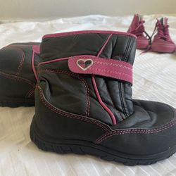 Pink & black Snow Boots 