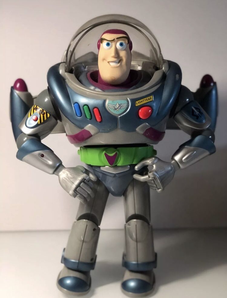 Vintage Toy Story Purple & Grey Buzz Lightyear Action Figure