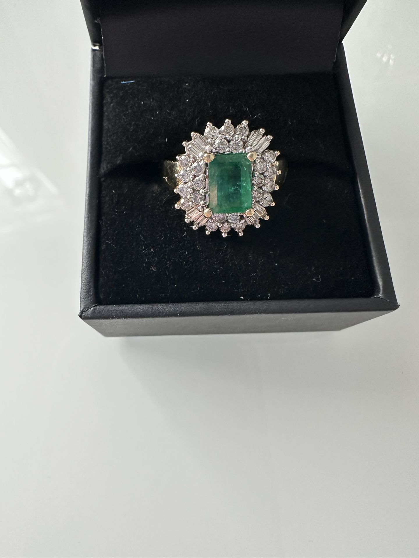 Emerald And Diamond Ring 