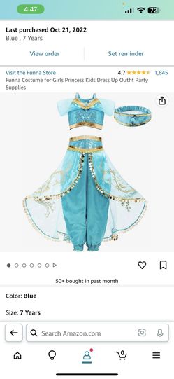Girls Jasmine Costume
