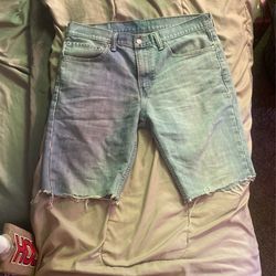 Levi’s 34x30 Blue Jean Shorts (self cut) Jorts