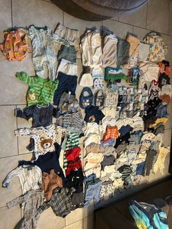 Huge lot baby boy clothes 140 pieces size newborn to 6 months $40 price is firm